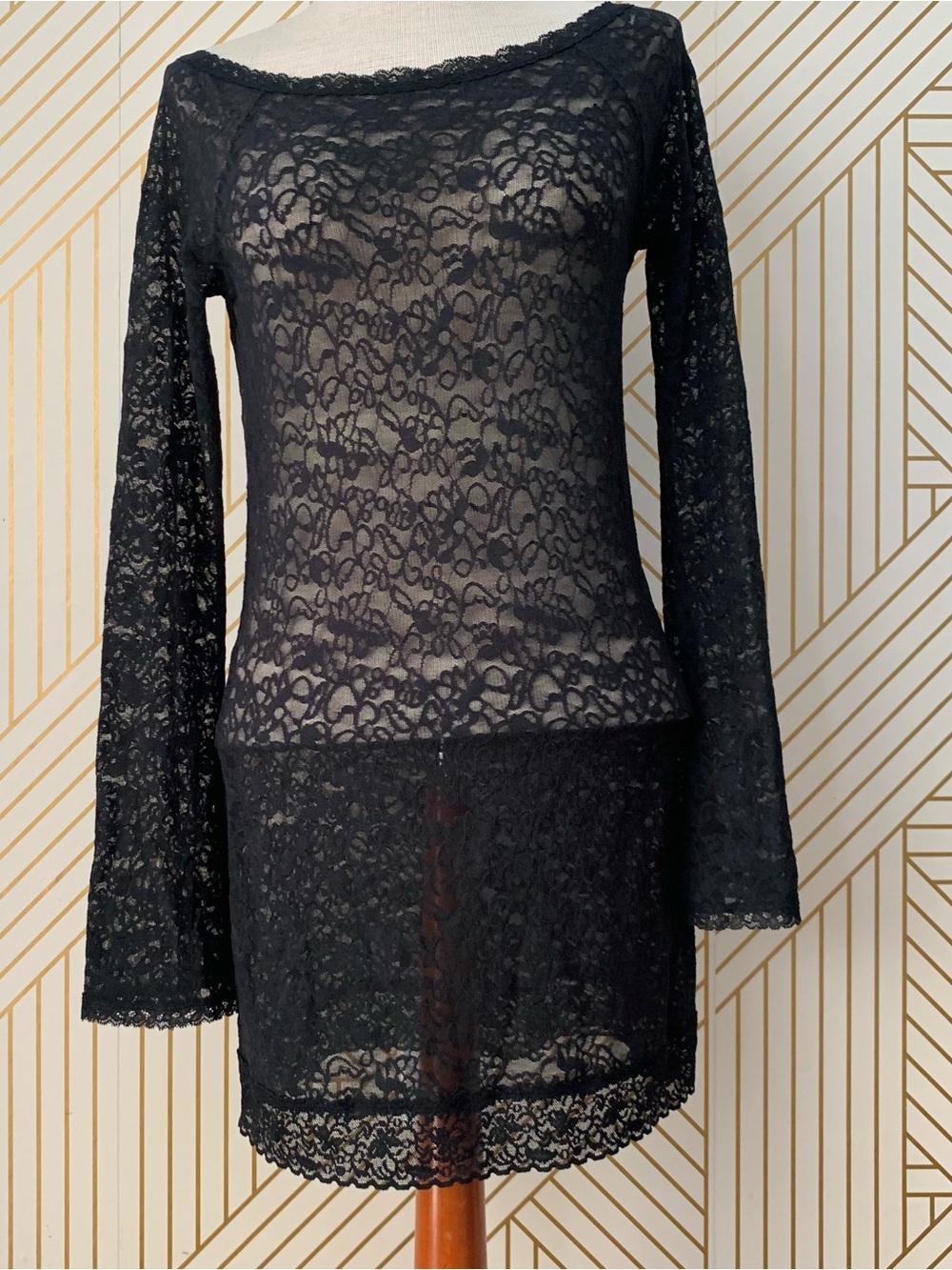 Victoria's Secret The Lacie Long Sleeve Lingerie Dress Bell Sleeves Whimsigoth M
